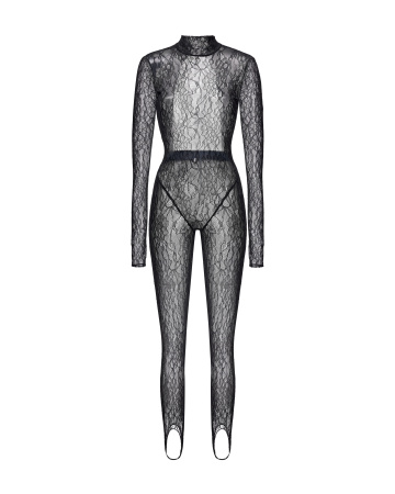 Комбинезон со штрипками кружевной