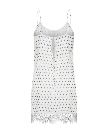 Комбинация двухслойная мини с кружевом