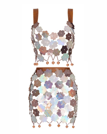 Комплект из цепей декорированный цветами