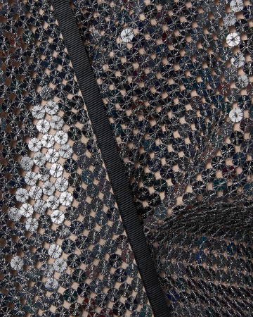 Платье-кимоно пайетки мини