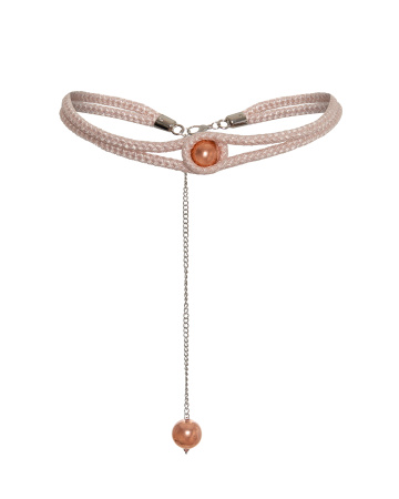 Пояс из витого шнура с бусиной