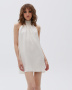 Мини платье со стойкой и американской проймой