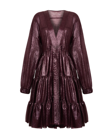 Платье распашное с трехъярусной юбкой