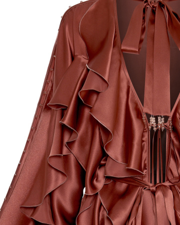 Накидка с поясом и воланами