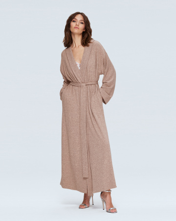 Кардиган из меланжа с поясом