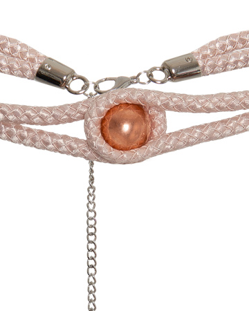 Пояс из витого шнура с бусиной