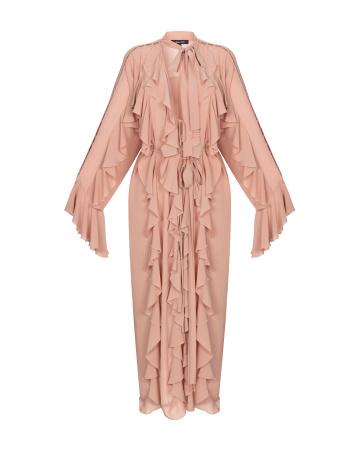 Накидка с поясом и воланами