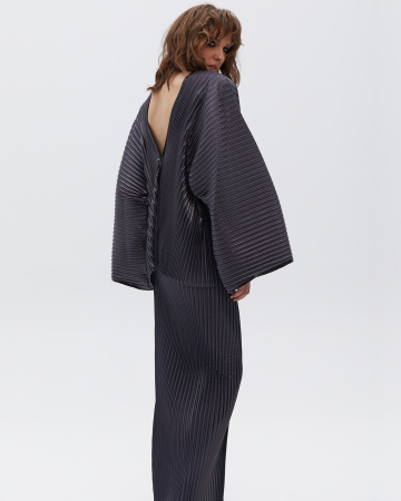 Кимоно плиссе с открытой спинкой