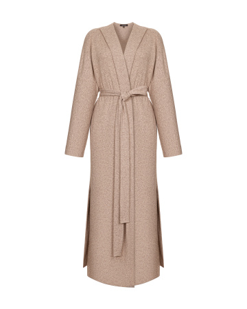 Кардиган из меланжа с поясом