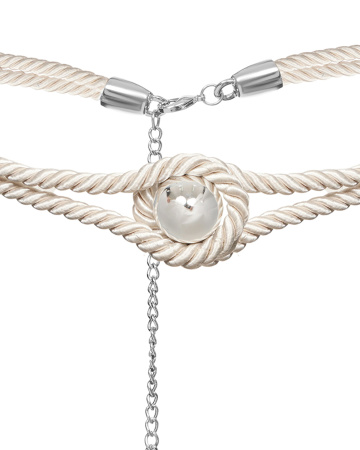 Пояс из витого шнура с бусиной