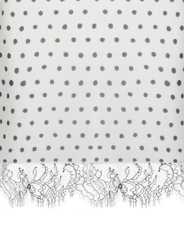 Комбинация двухслойная мини с кружевом