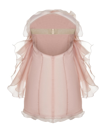 Мини-сарафан цветок-футляр с шалью