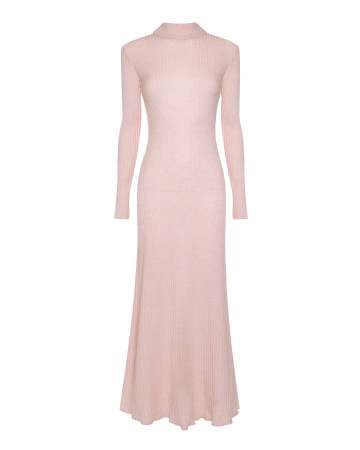 Миди платье из трикотажа с открытой спиной