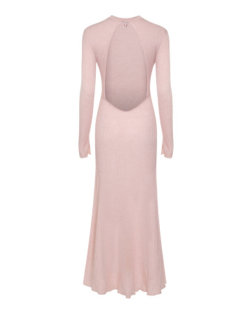 Миди платье из трикотажа с открытой спиной