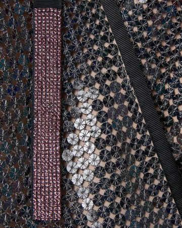 Платье-кимоно пайетки мини