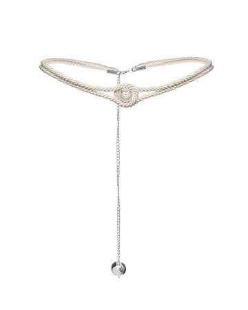 Пояс из витого шнура с бусиной