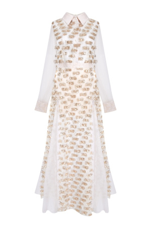 Платье макси с клиньями