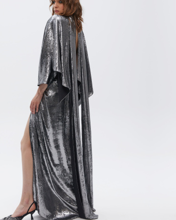 Свободная блуза-водолазка с шарфом