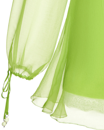 Платье мини на запах с комбинацией