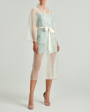 Платье мини с разрезом по спинке