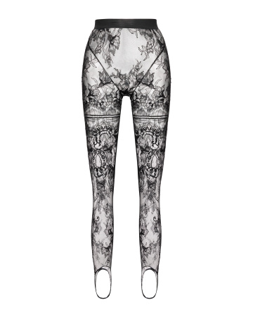 Легинсы со штрипками кружевные