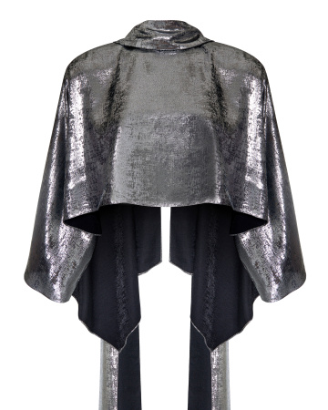 Свободная блуза-водолазка с шарфом