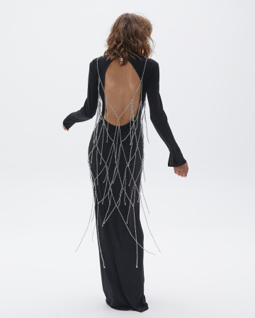 Сарафан-сетка из бусин