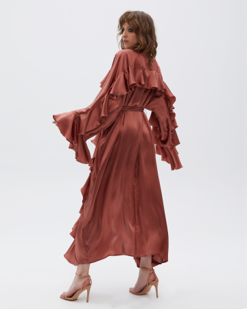 Накидка с поясом и воланами