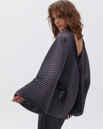 Кимоно плиссе с открытой спинкой