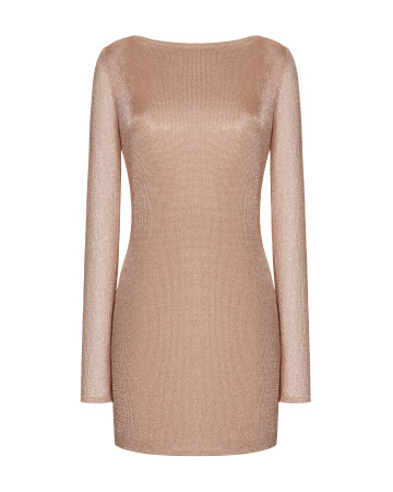 Мини платье из трикотажной сетки