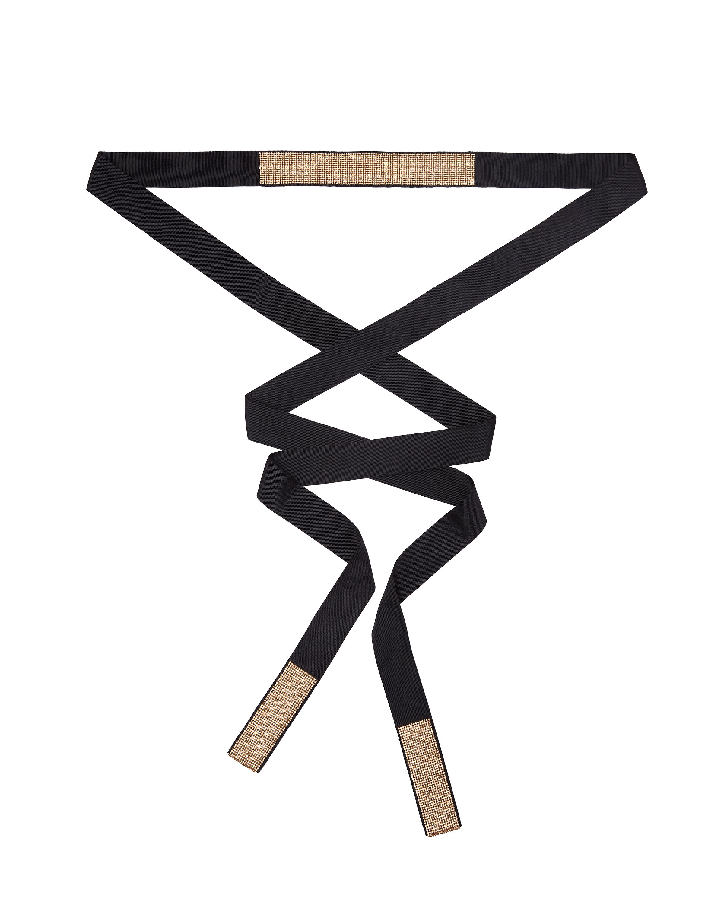 Пояс-лента со стразами