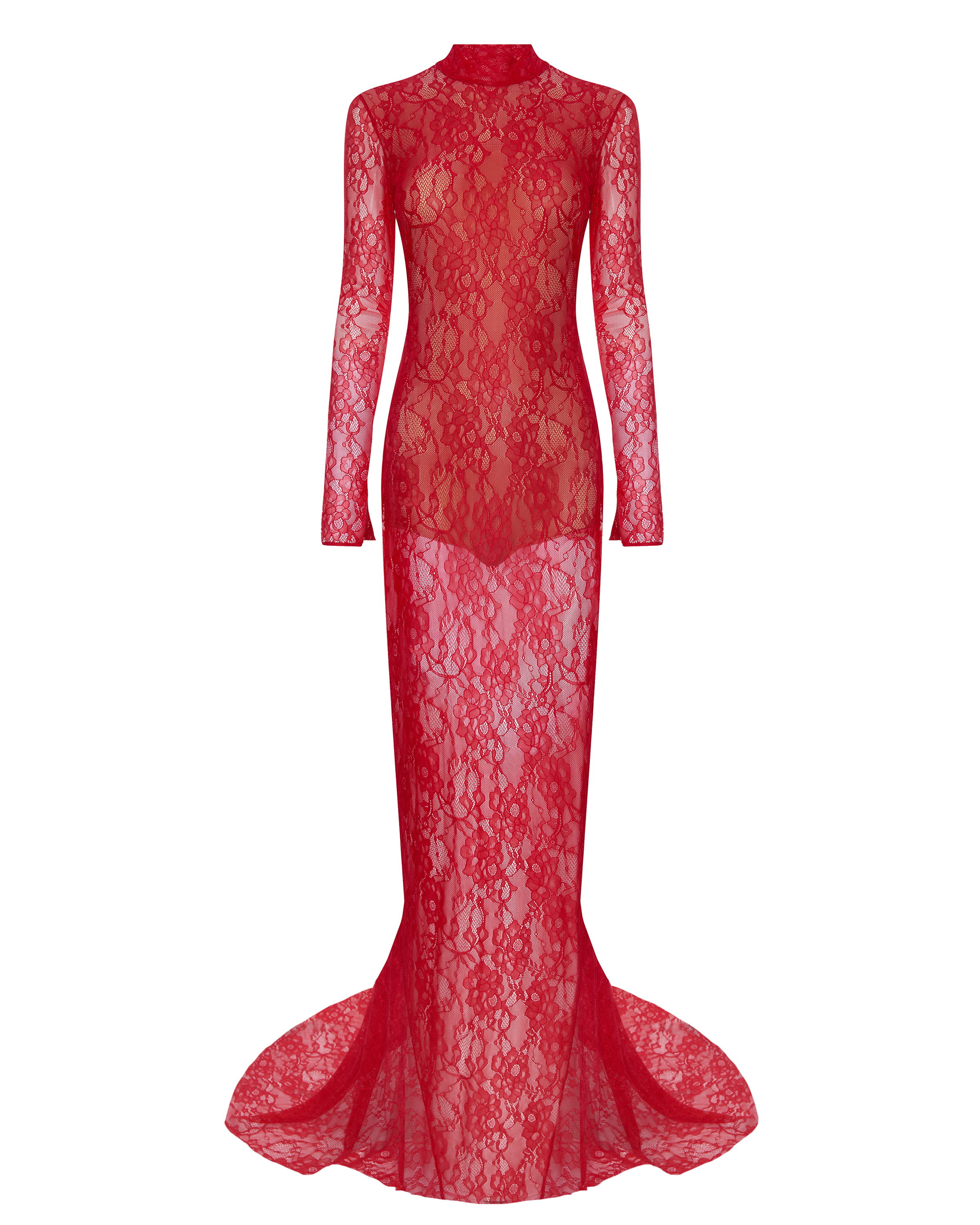 Макси платье с открытой спинкой и съемным декором