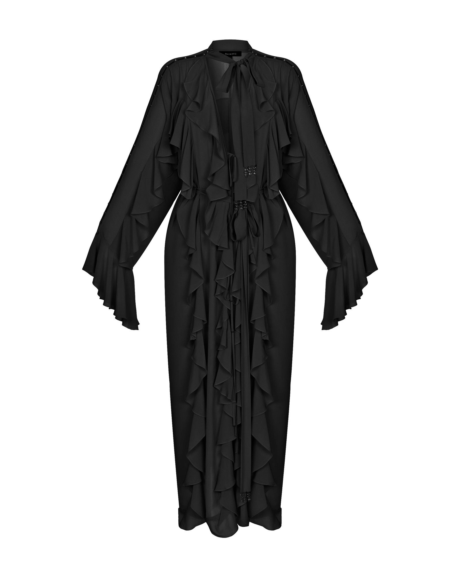 Накидка с поясом и воланами