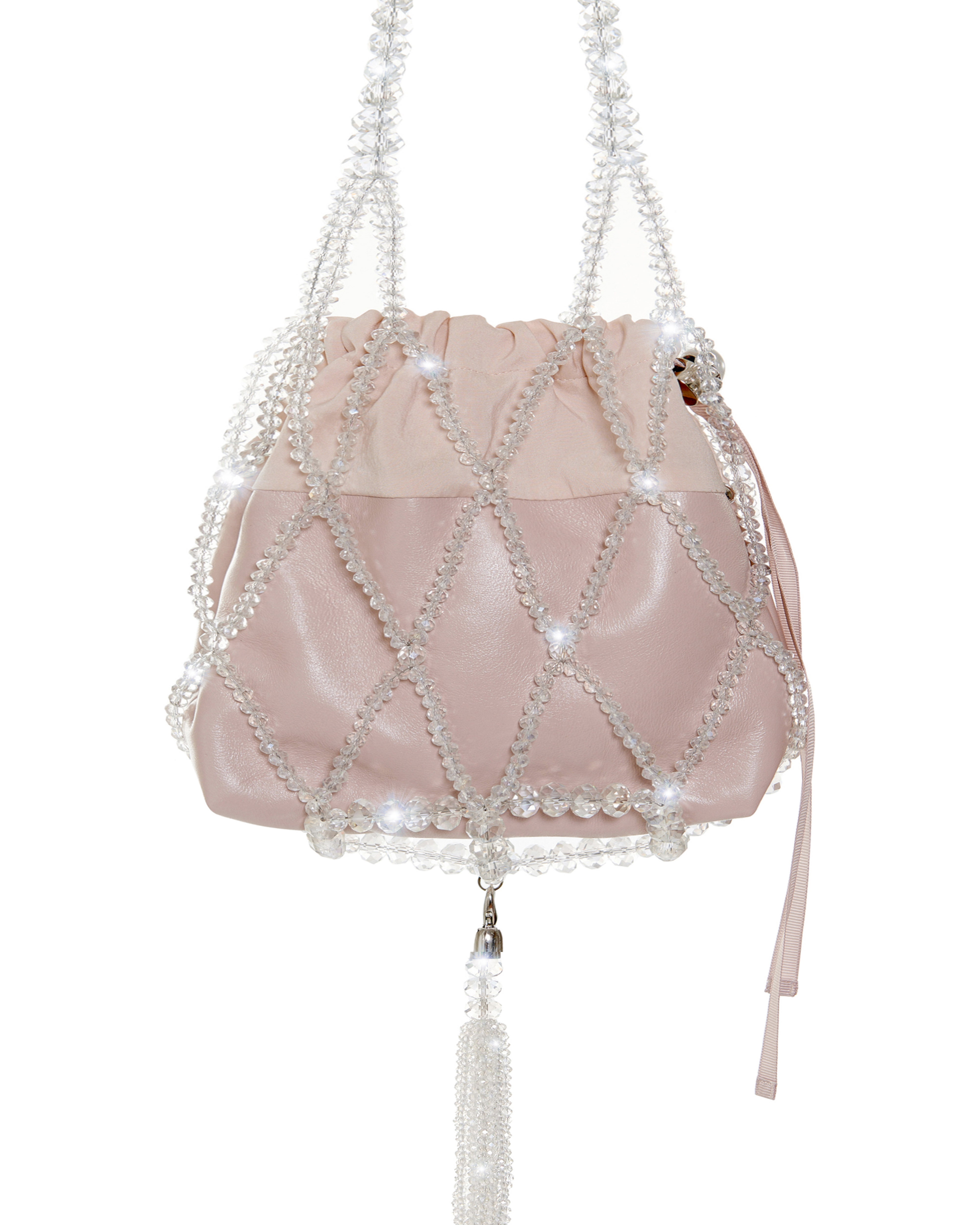 Плетеная сумка из бусин 