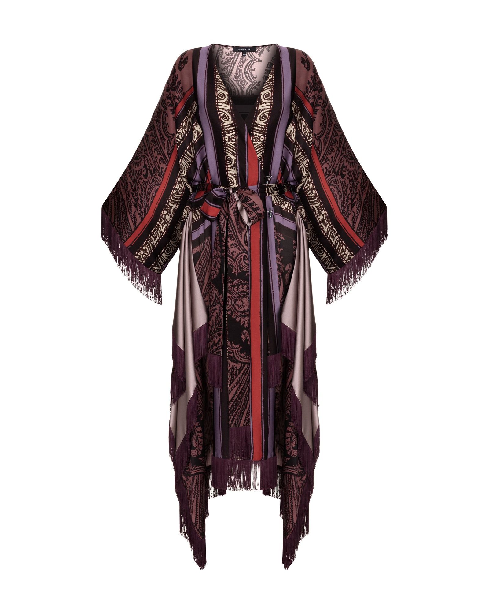 Шелковая накидка с поясом