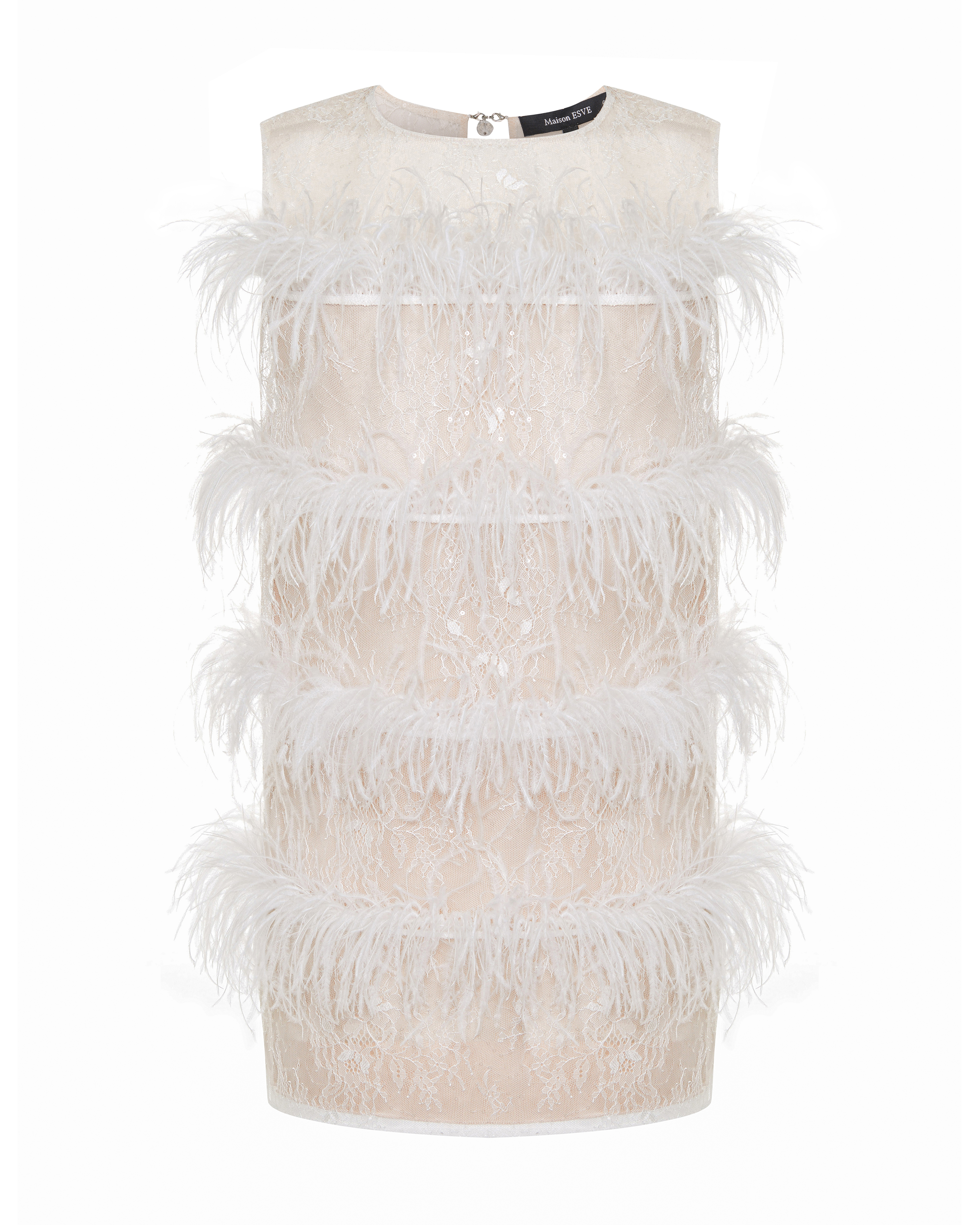 Платье мини прямое без рукавов