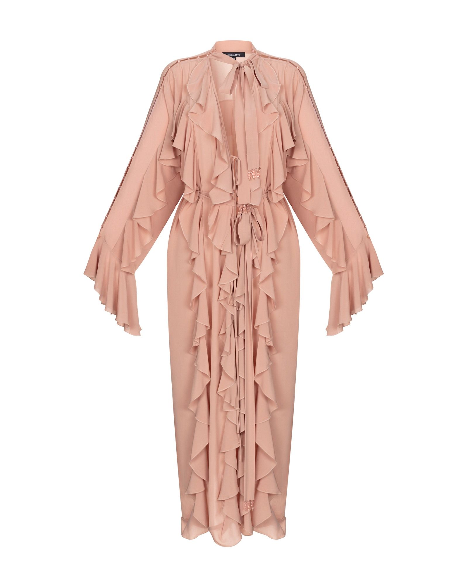 Накидка с поясом и воланами