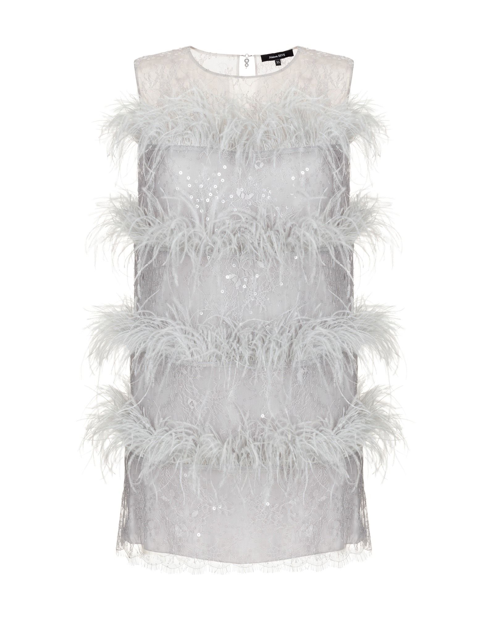 Платье мини прямое без рукавов