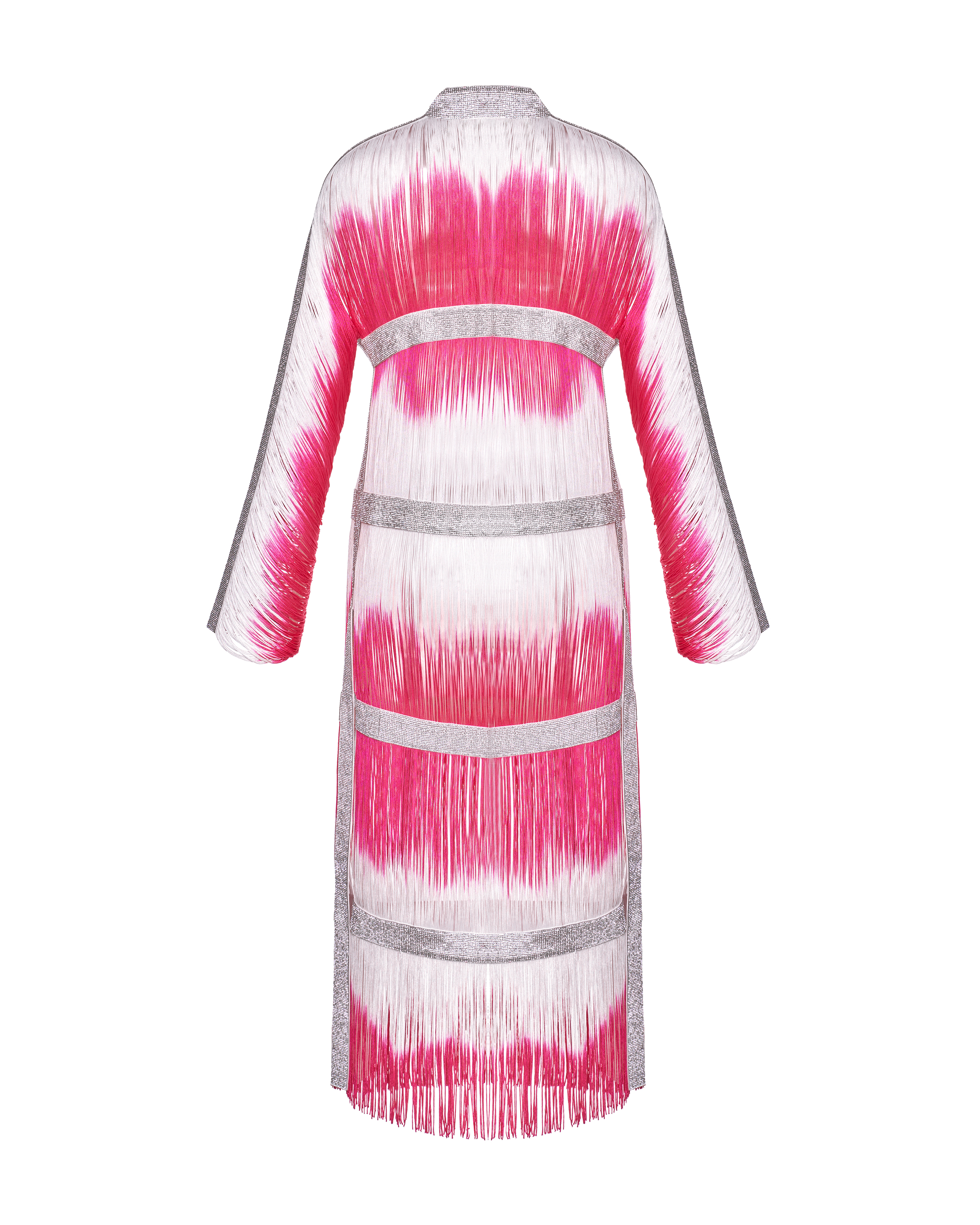 Макси платье из бахромы