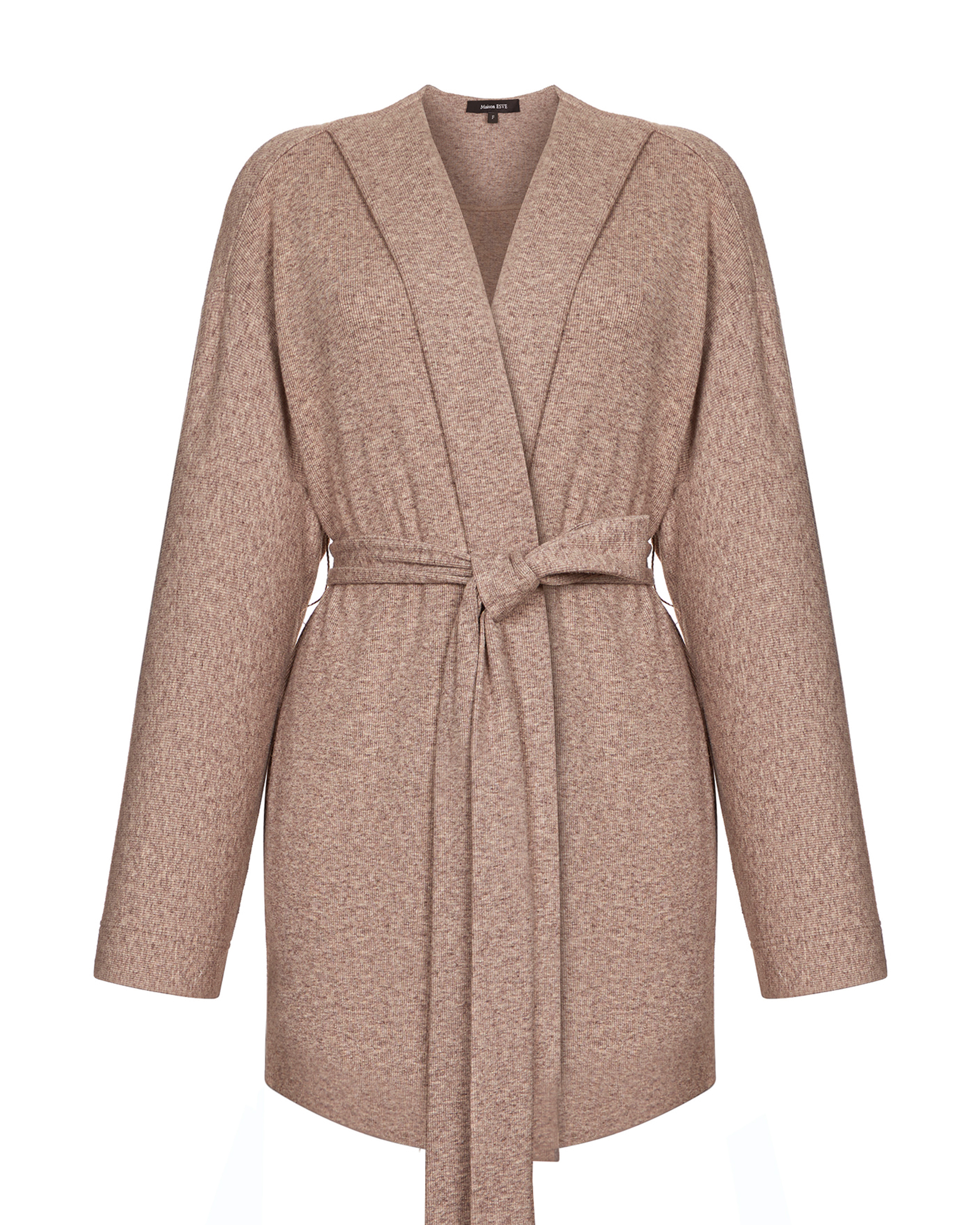 Кардиган из меланжа с поясом