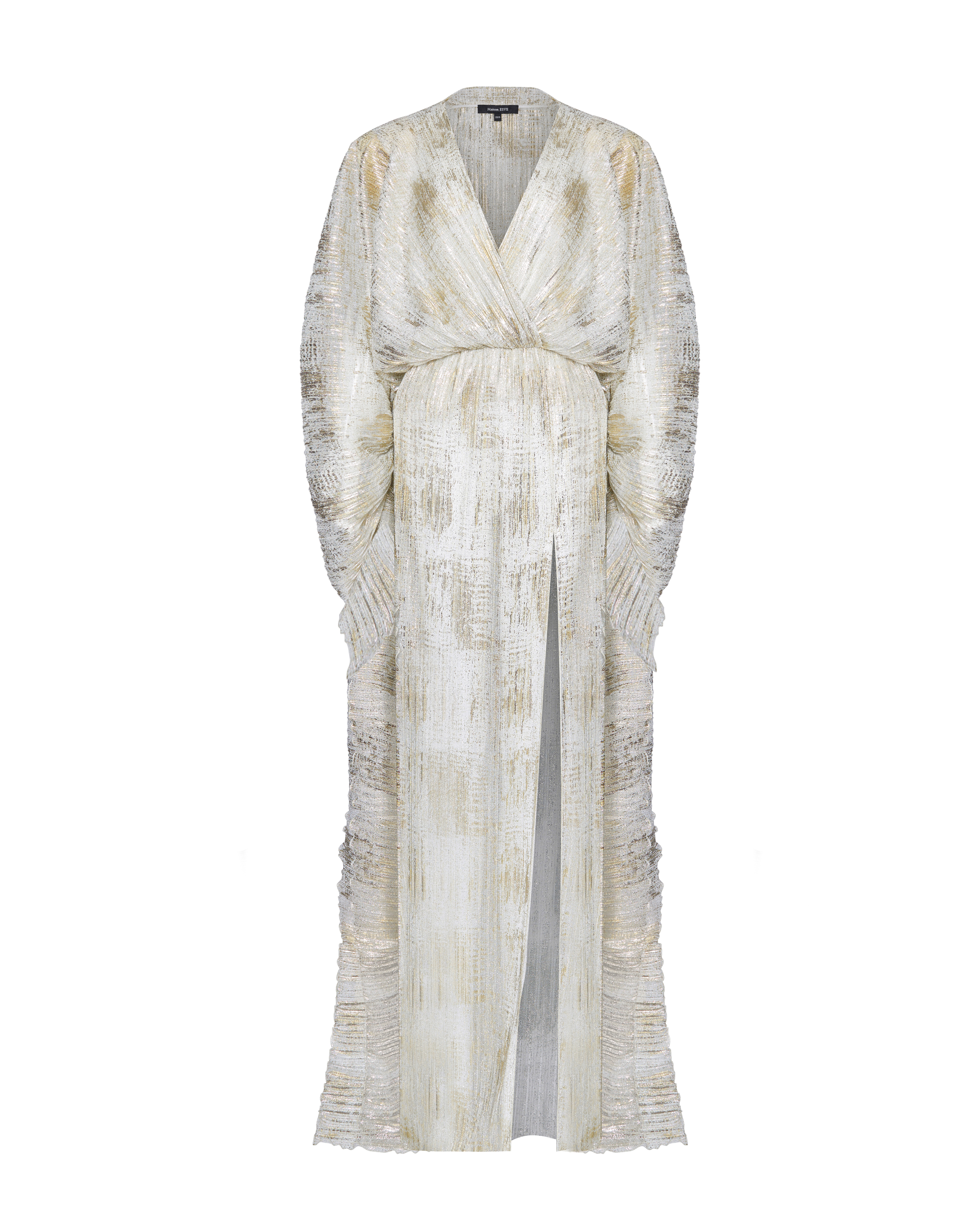 Плиссированное макси платье  