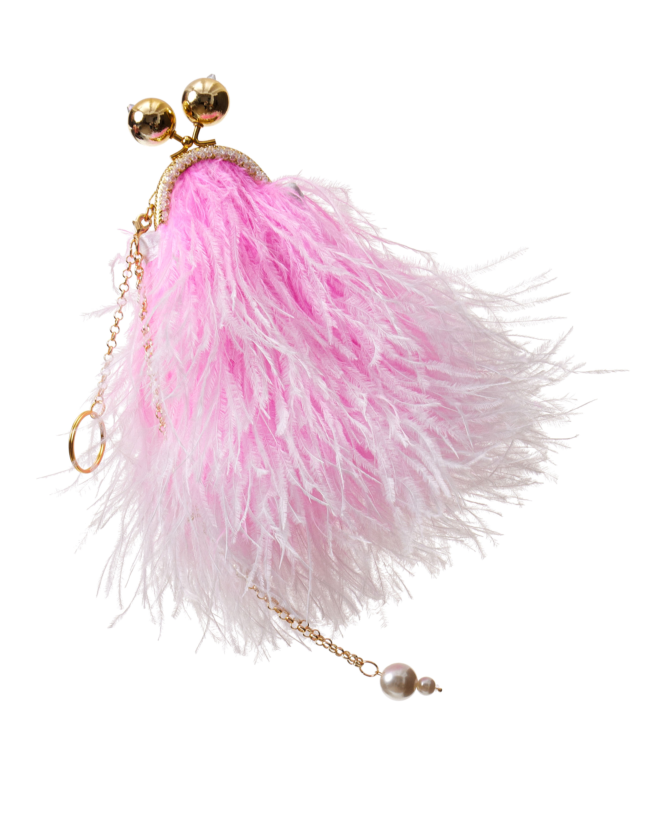Перьевой микро-клатч на браслете
