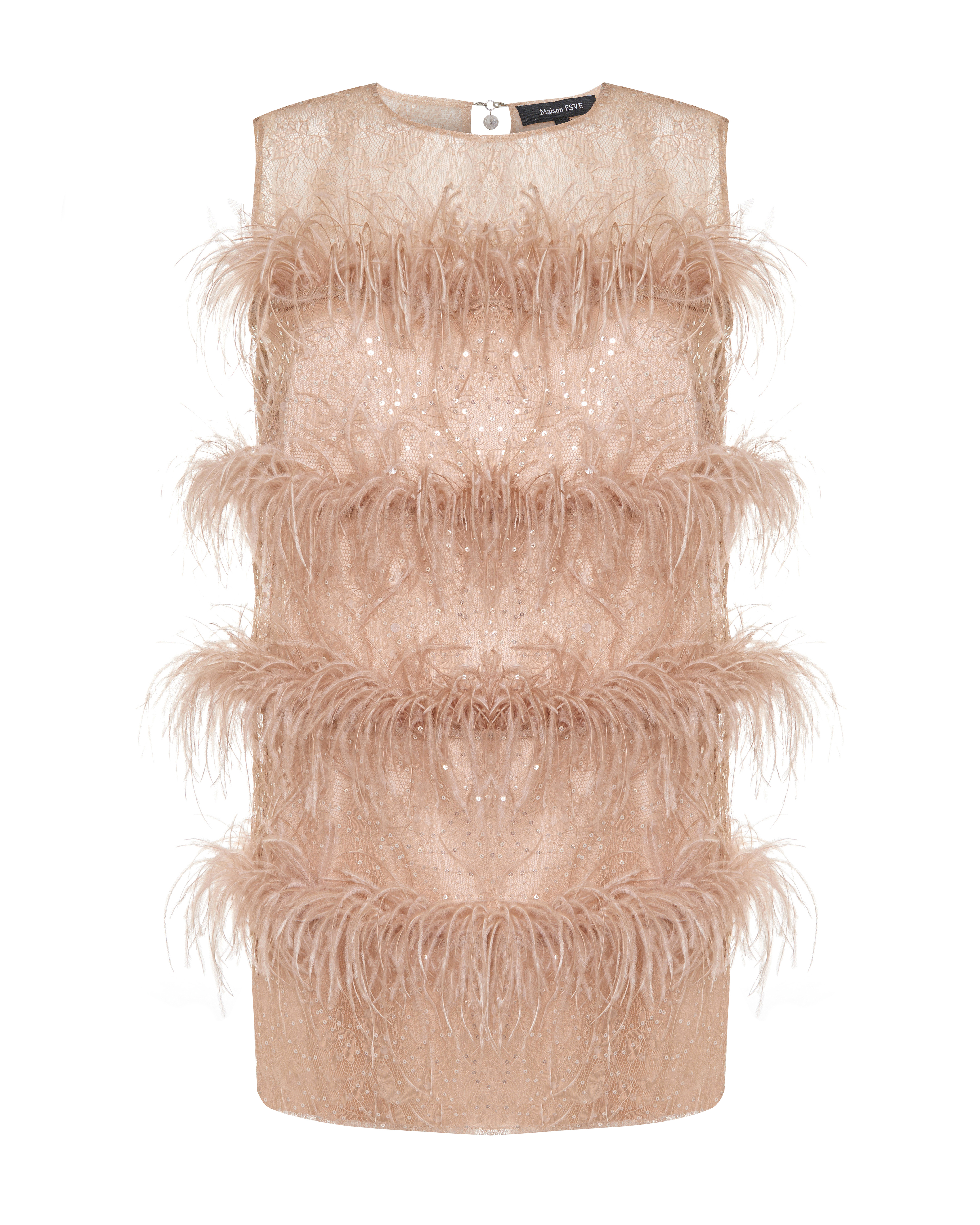 Платье мини прямое без рукавов