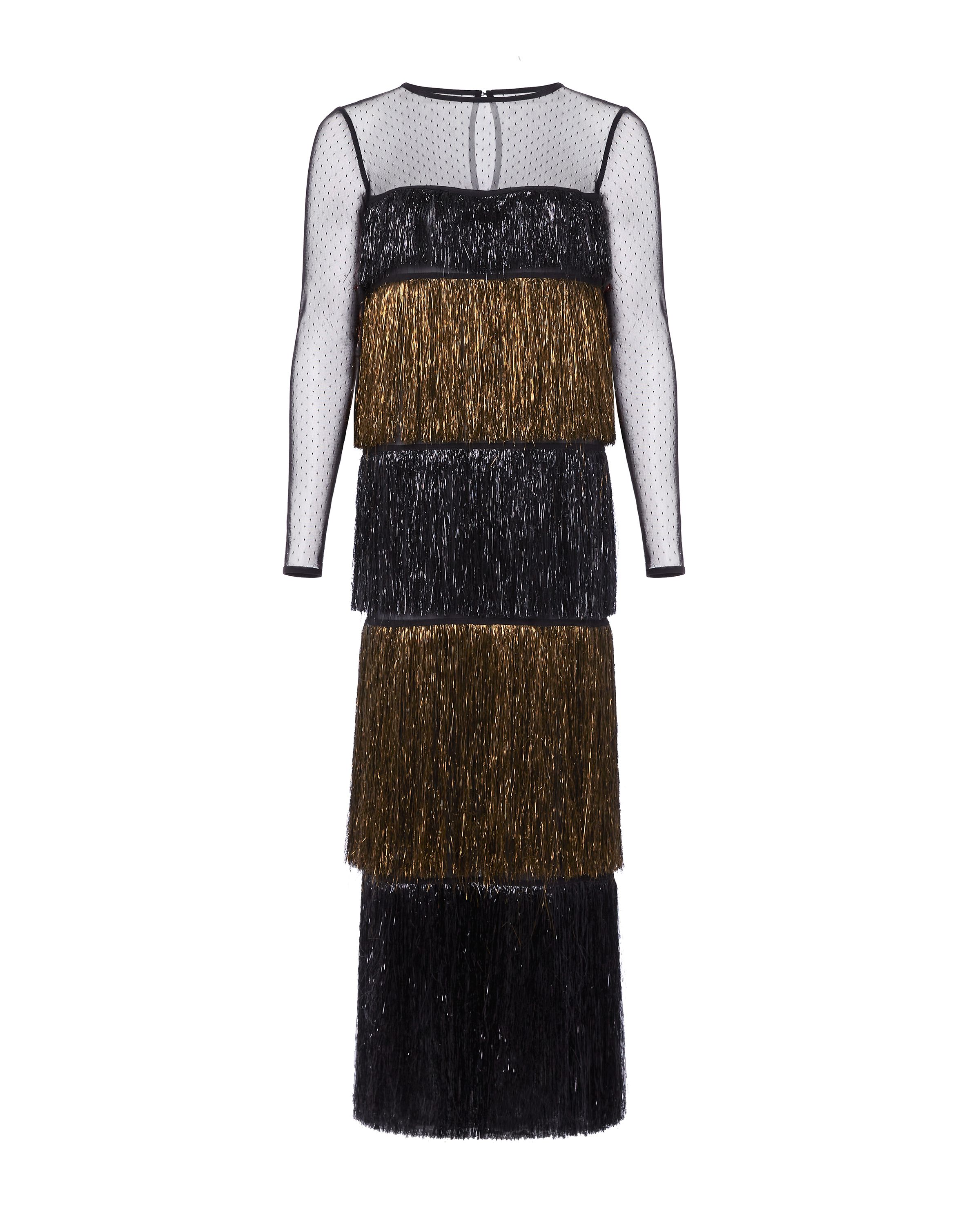 Платье-мишура макси