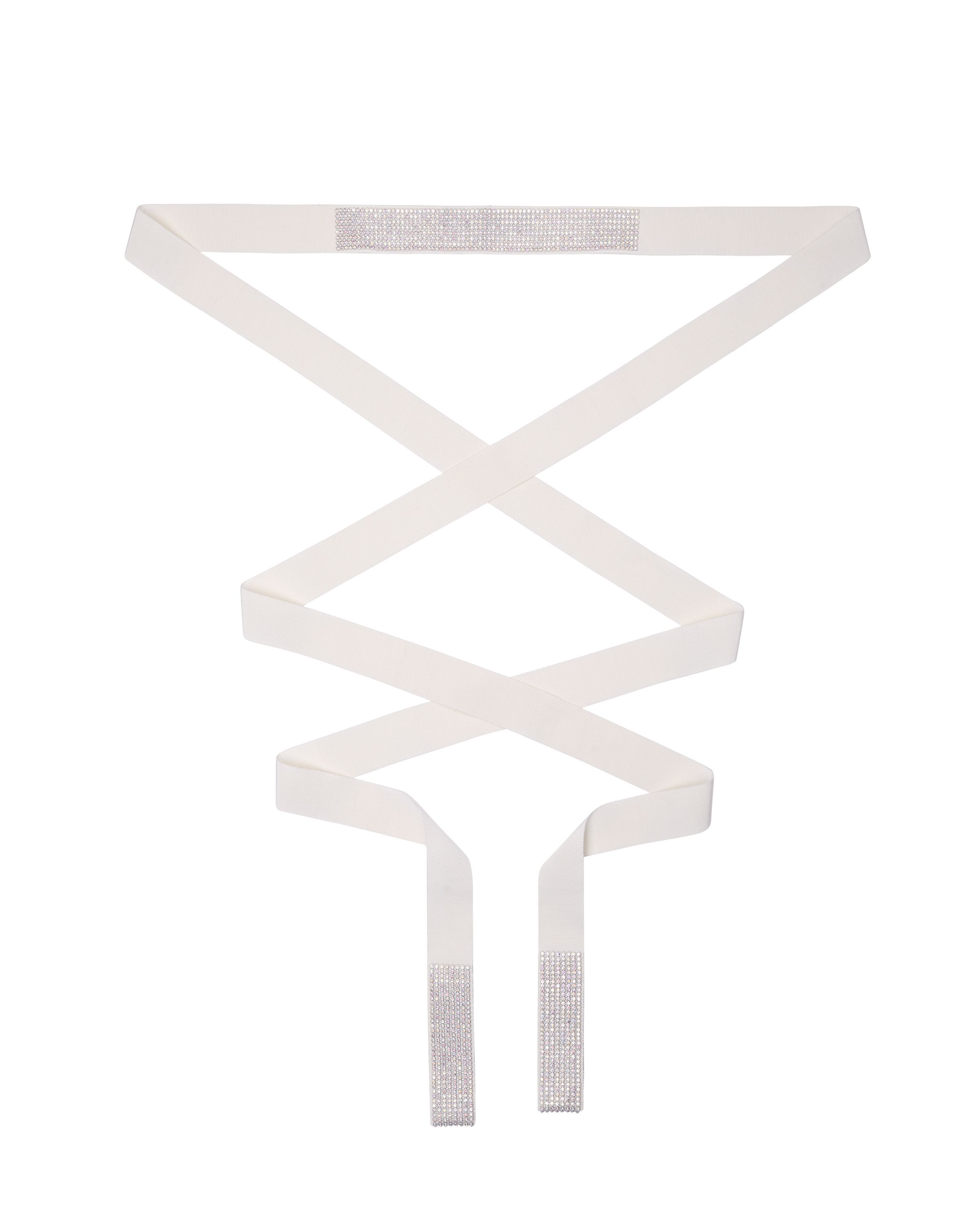 Пояс-лента со стразами