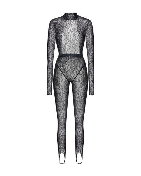 Комбинезон со штрипками кружевной