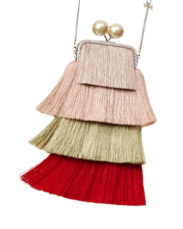 Клатч из бахромы с цепочкой