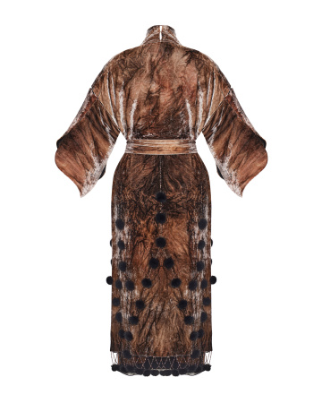 Накидка с норкой и поясом