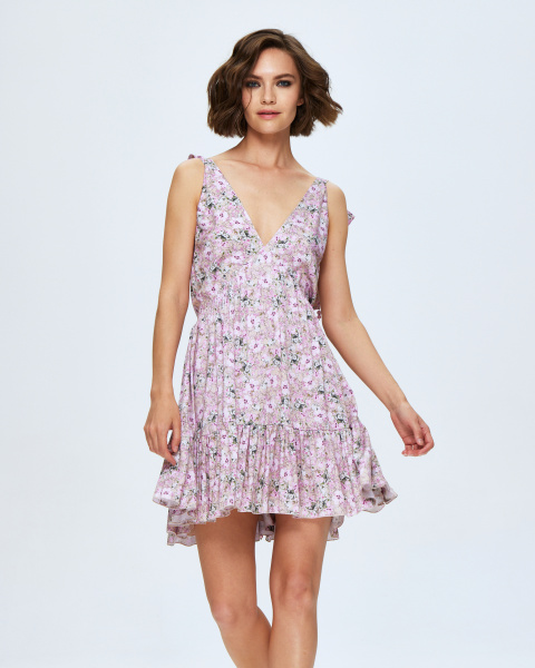 Сарафан мини с оборкой