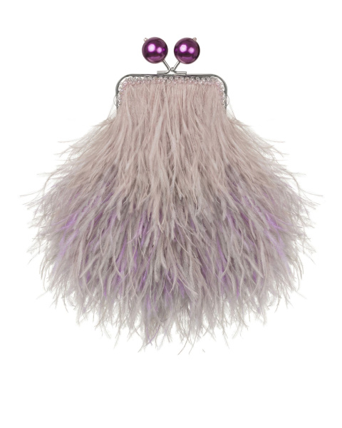 Перьевой клатч с цепочкой Перьевой клатч с цепочкой